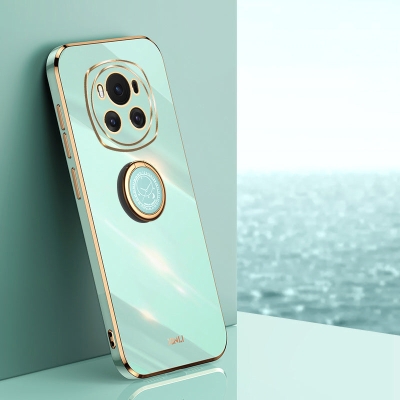 XINLI For Honor Magic6 5G TPU Case Ring Kickstand Electroplating Phone Back Protector