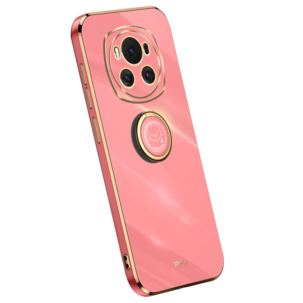 XINLI For Honor Magic6 5G TPU Case Ring Kickstand Electroplating Phone Back Protector