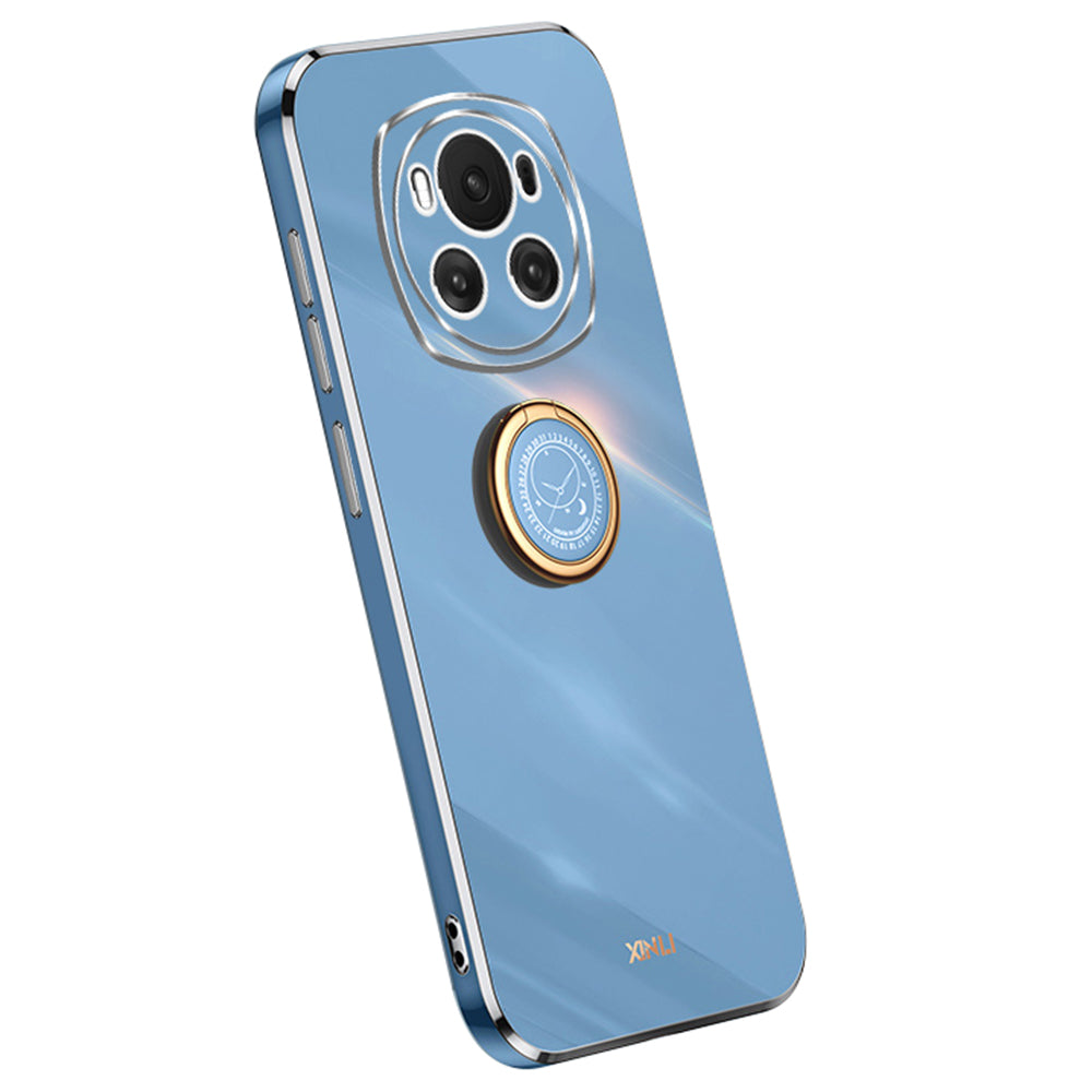 XINLI For Honor Magic6 5G TPU Case Ring Kickstand Electroplating Phone Back Protector