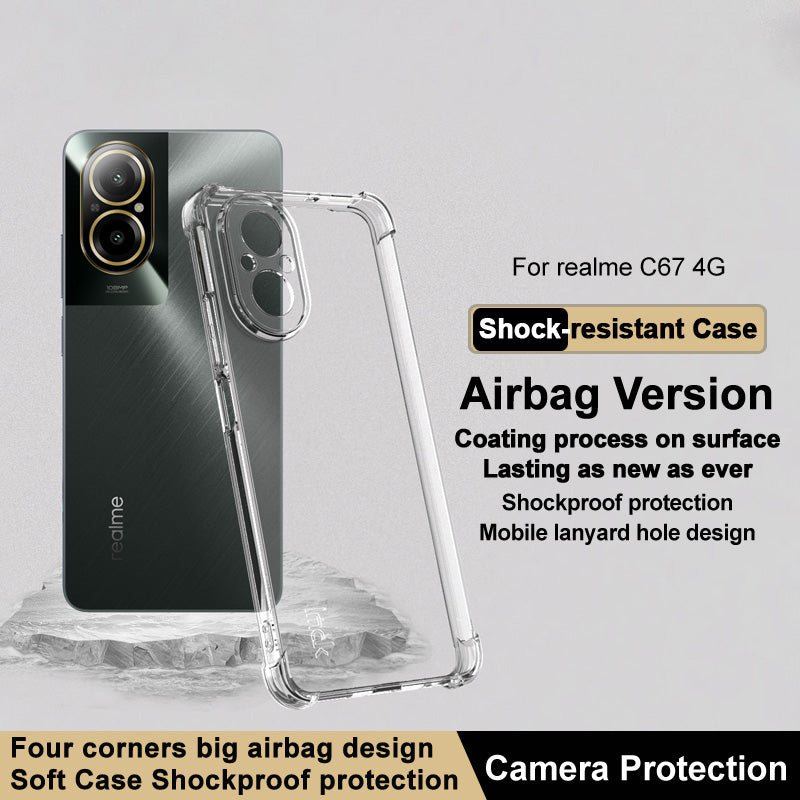 IMAK For Realme C67 4G TPU Case Reinforced Corners Anti-drop Phone Cover