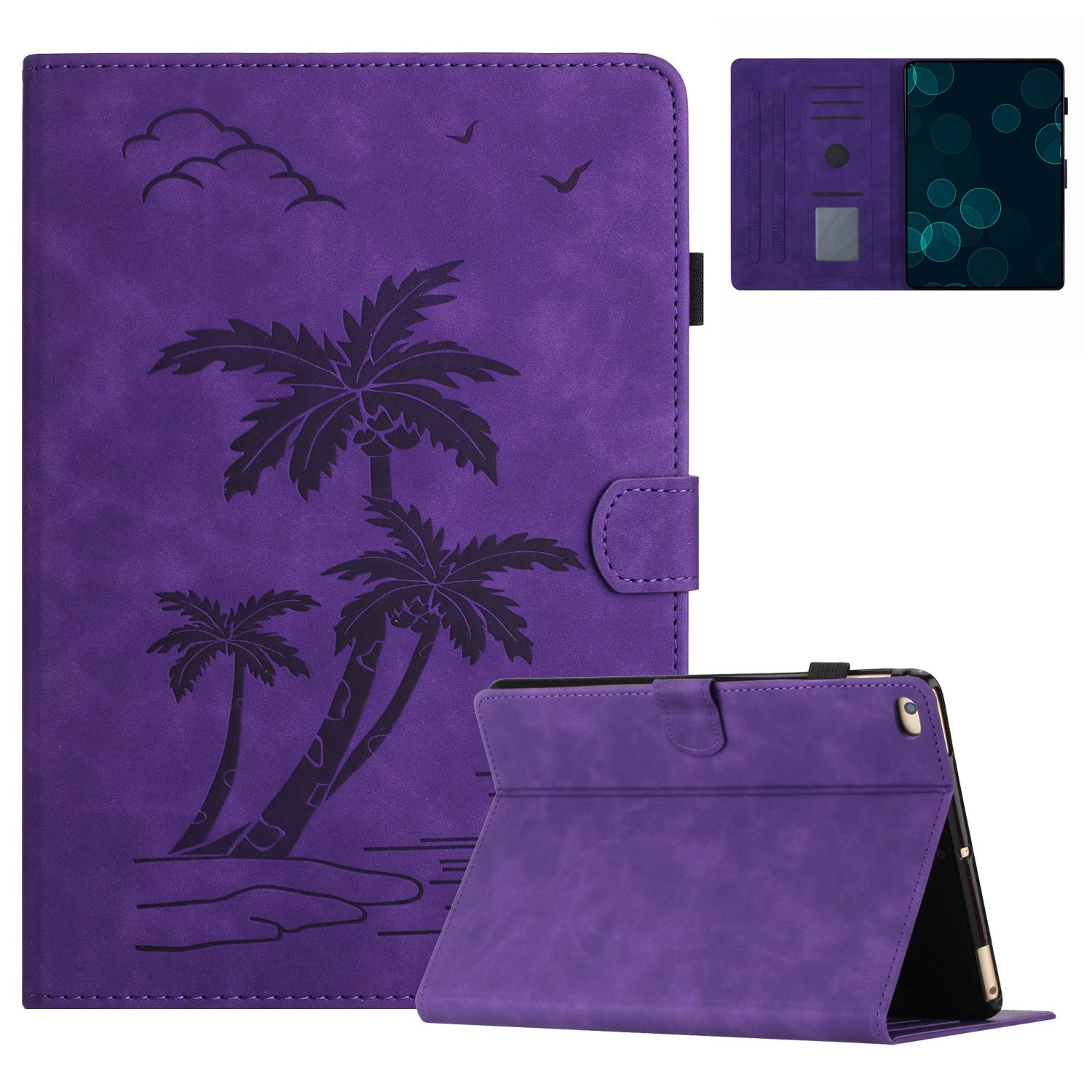 For iPad Air (2013) / Air 2 / iPad 9.7-inch (2017) / (2018) Case Card Slots Stand Leather Tablet Cover