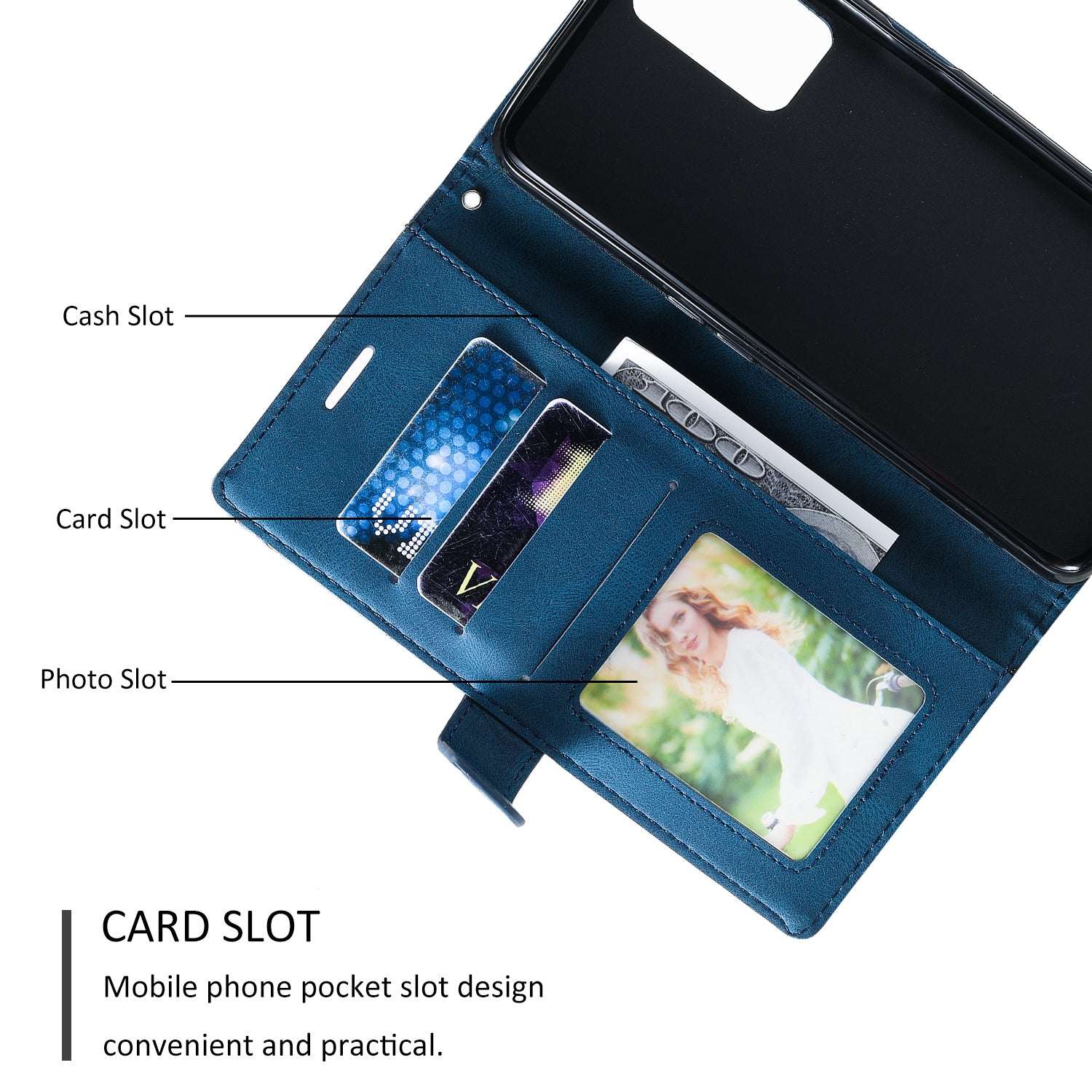 For Samsung Galaxy A33 5G Wallet Case PU Leather Phone Back Cover Lines Imprinted