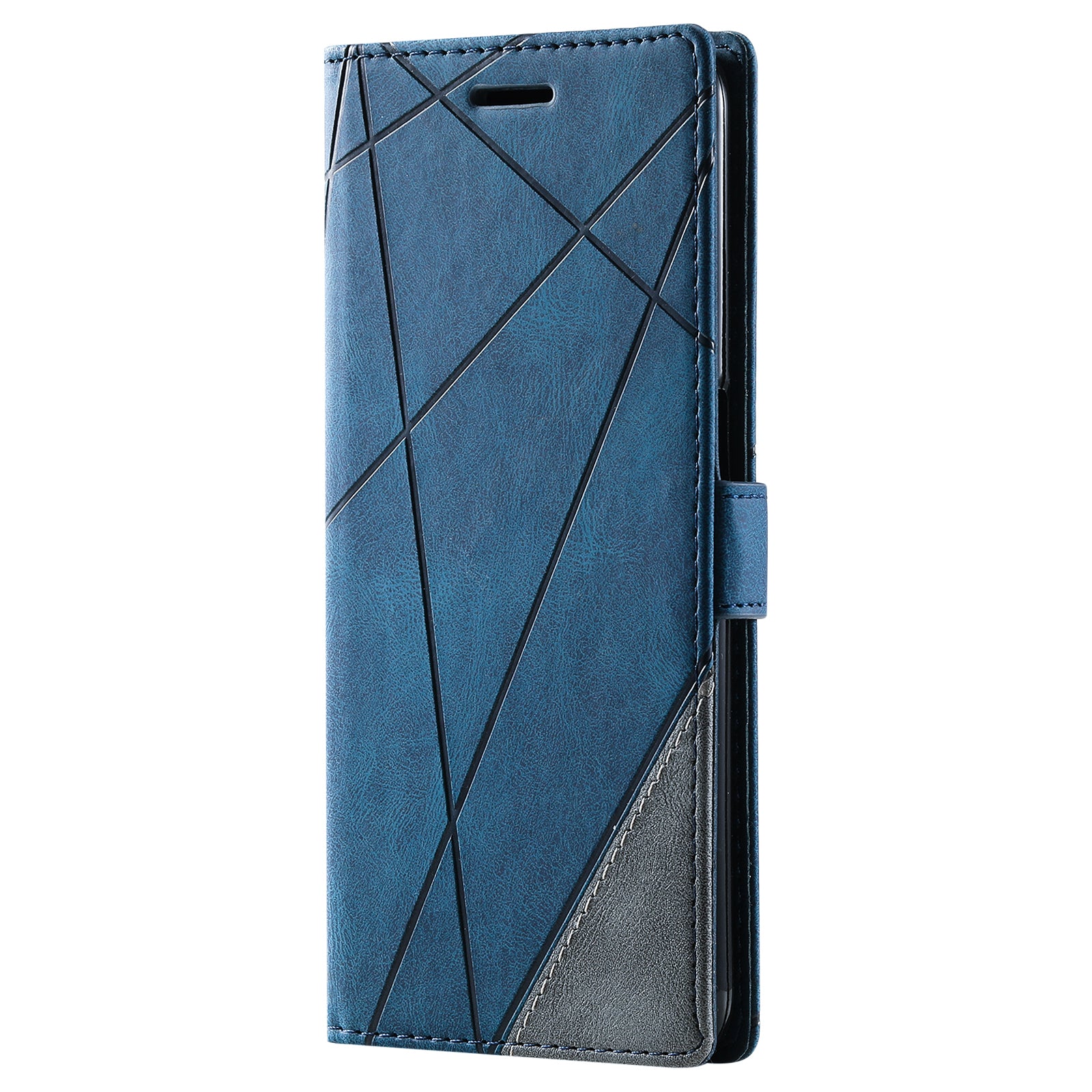 For Samsung Galaxy A33 5G Wallet Case PU Leather Phone Back Cover Lines Imprinted