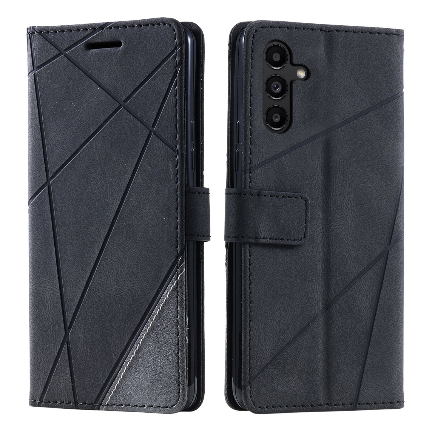 For Samsung Galaxy A34 5G Phone Case Anti-Scratch PU Leather Wallet Phone Stand Cover