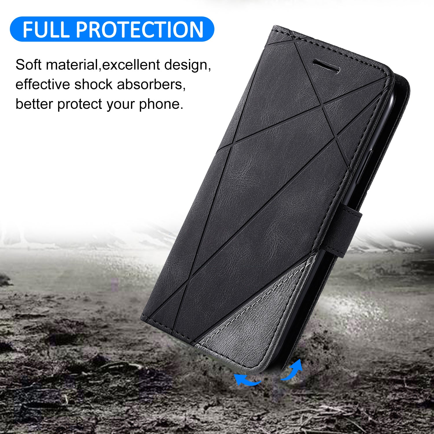 For Samsung Galaxy A34 5G Phone Case Anti-Scratch PU Leather Wallet Phone Stand Cover