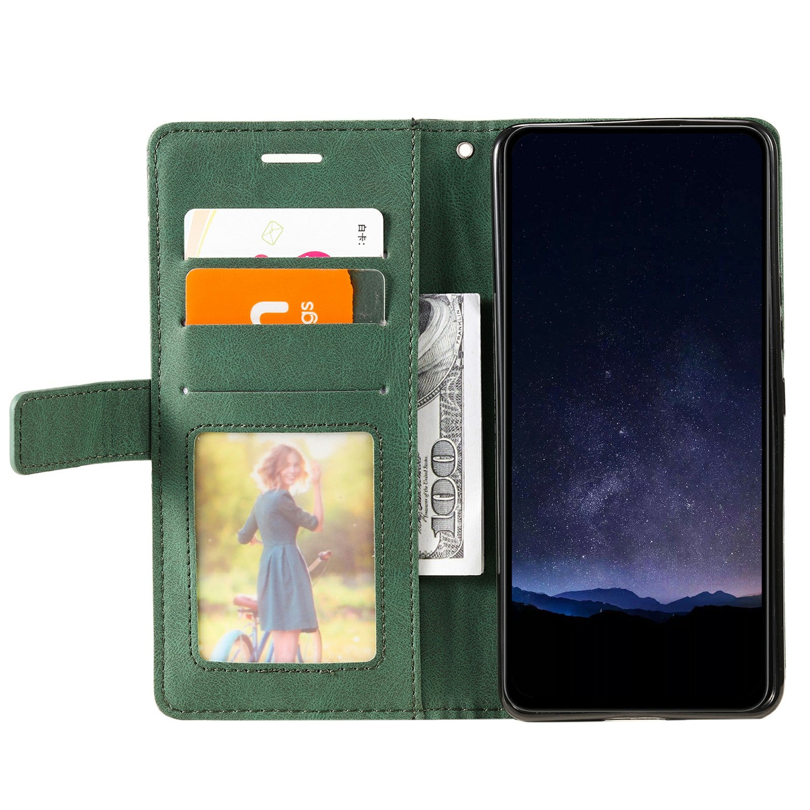 For Samsung Galaxy A05 4G Leather Case Lines Imprinted Skin-touch Wallet Phone Cover