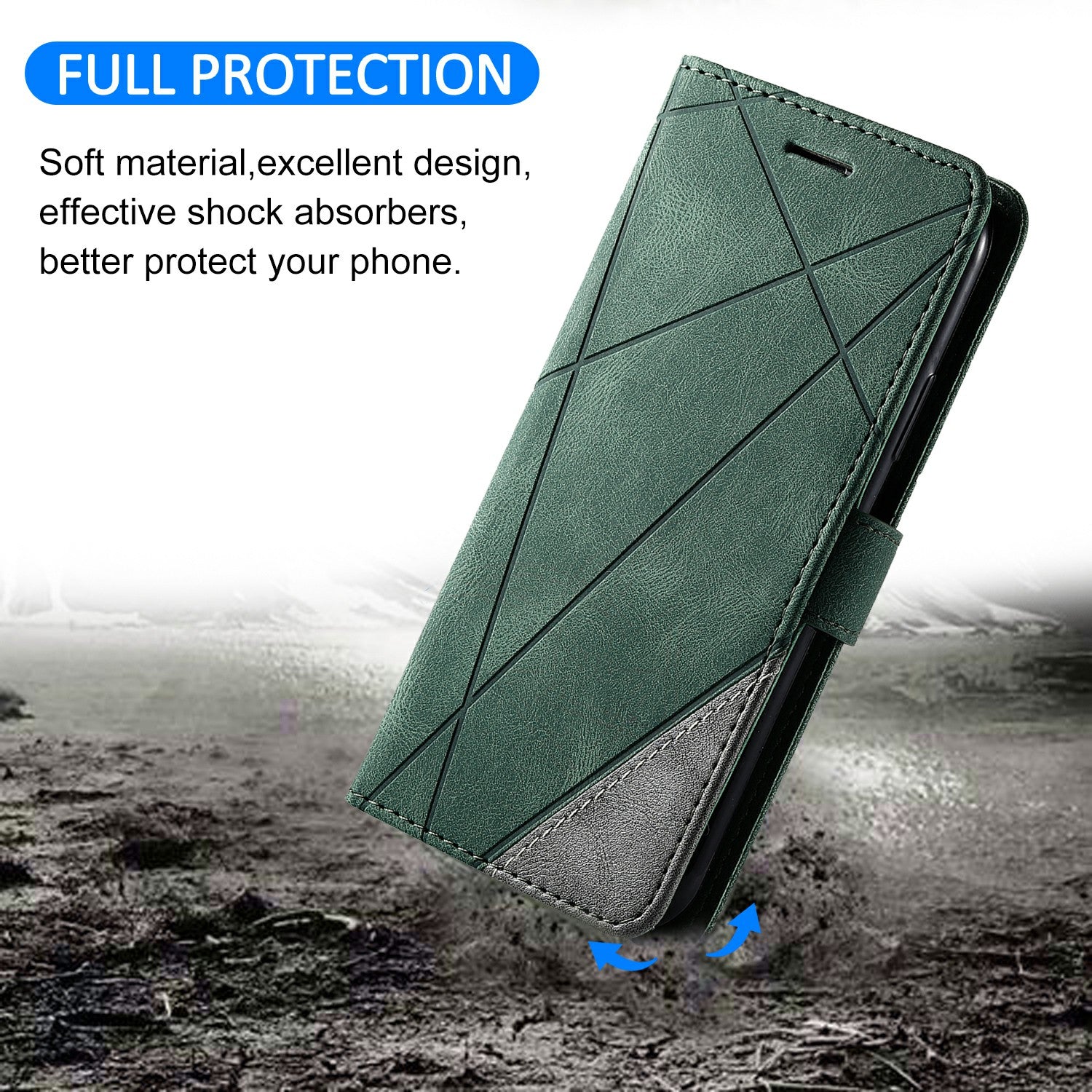 For Samsung Galaxy A05 4G Leather Case Lines Imprinted Skin-touch Wallet Phone Cover