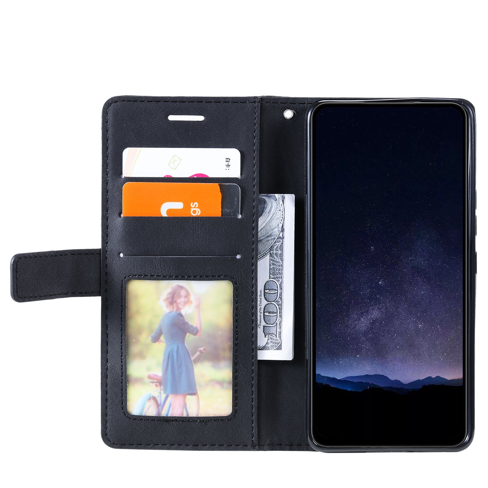 For Samsung Galaxy A25 5G (Global) (161.0 x 76.5 x 8.3mm) Case Skin-touch Leather Card Holder Cover