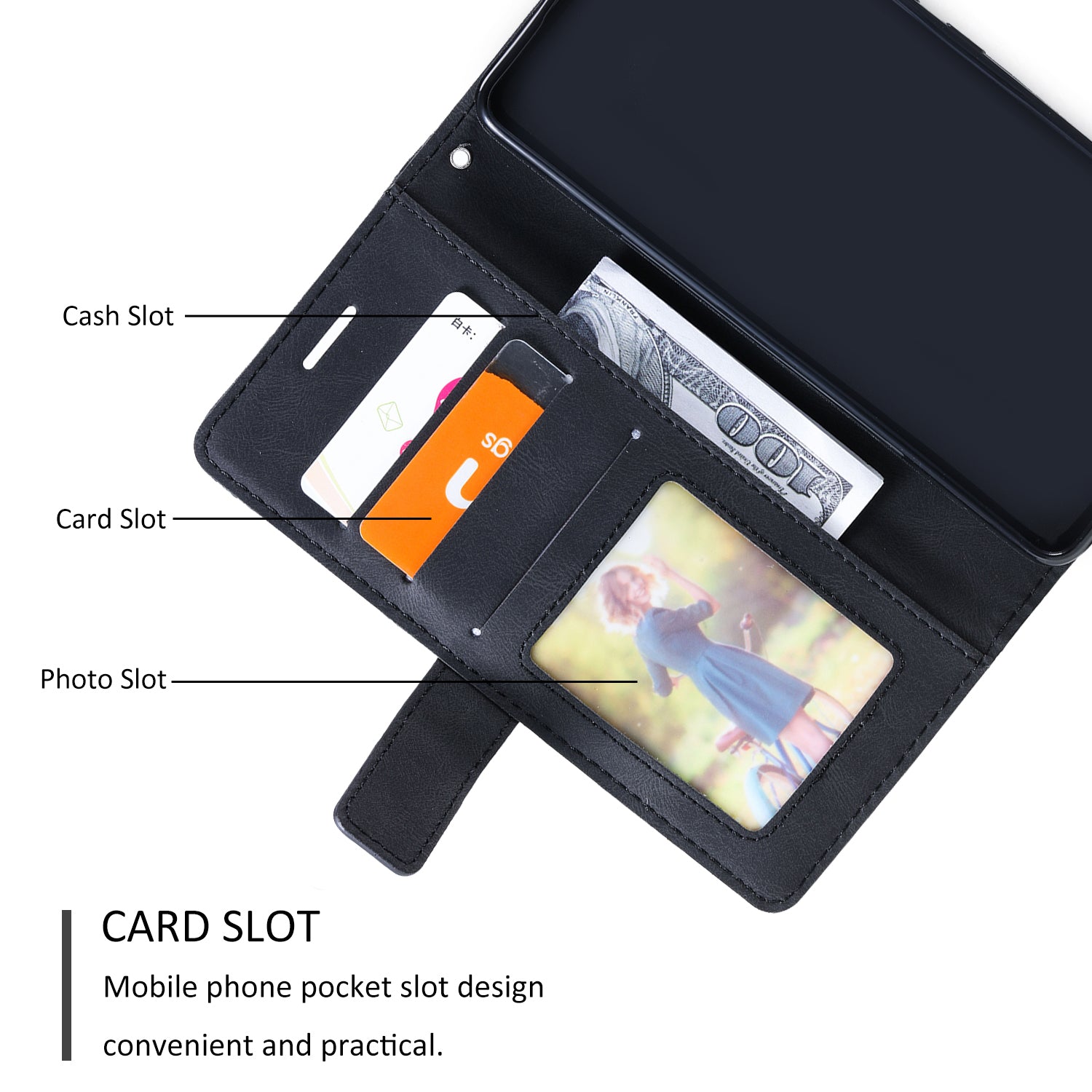 For Samsung Galaxy A25 5G (Global) (161.0 x 76.5 x 8.3mm) Case Skin-touch Leather Card Holder Cover