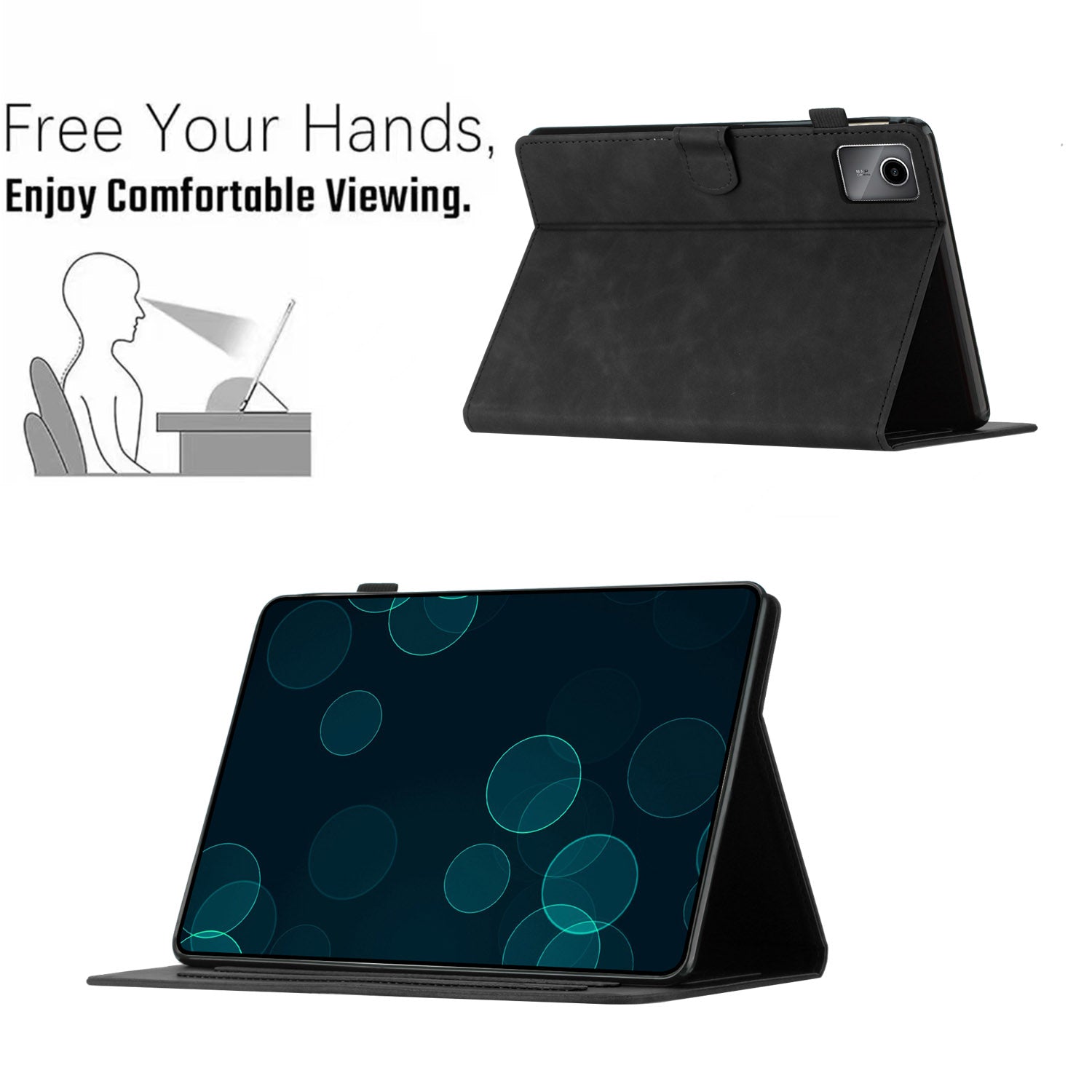 For Lenovo Tab M11 / Xiaoxin Pad 11 2024 TB-331FC Tablet Case Coconut Tree Imprinted Card Holder Leather Cover