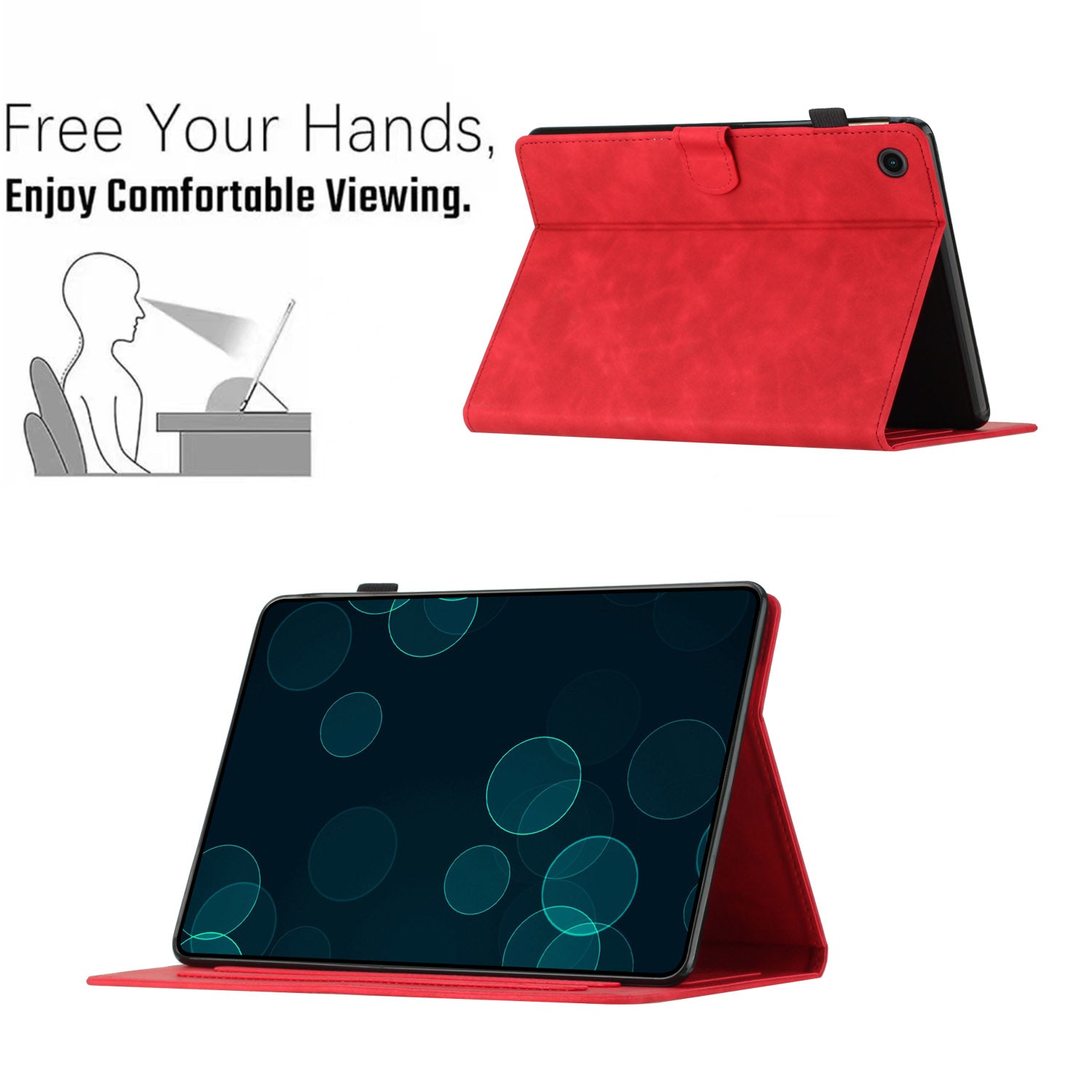 For Lenovo Tab M10 Plus (3rd Gen) Case Coconut Tree Imprinted PU Leather Folio Stand Smart Tablet Cover