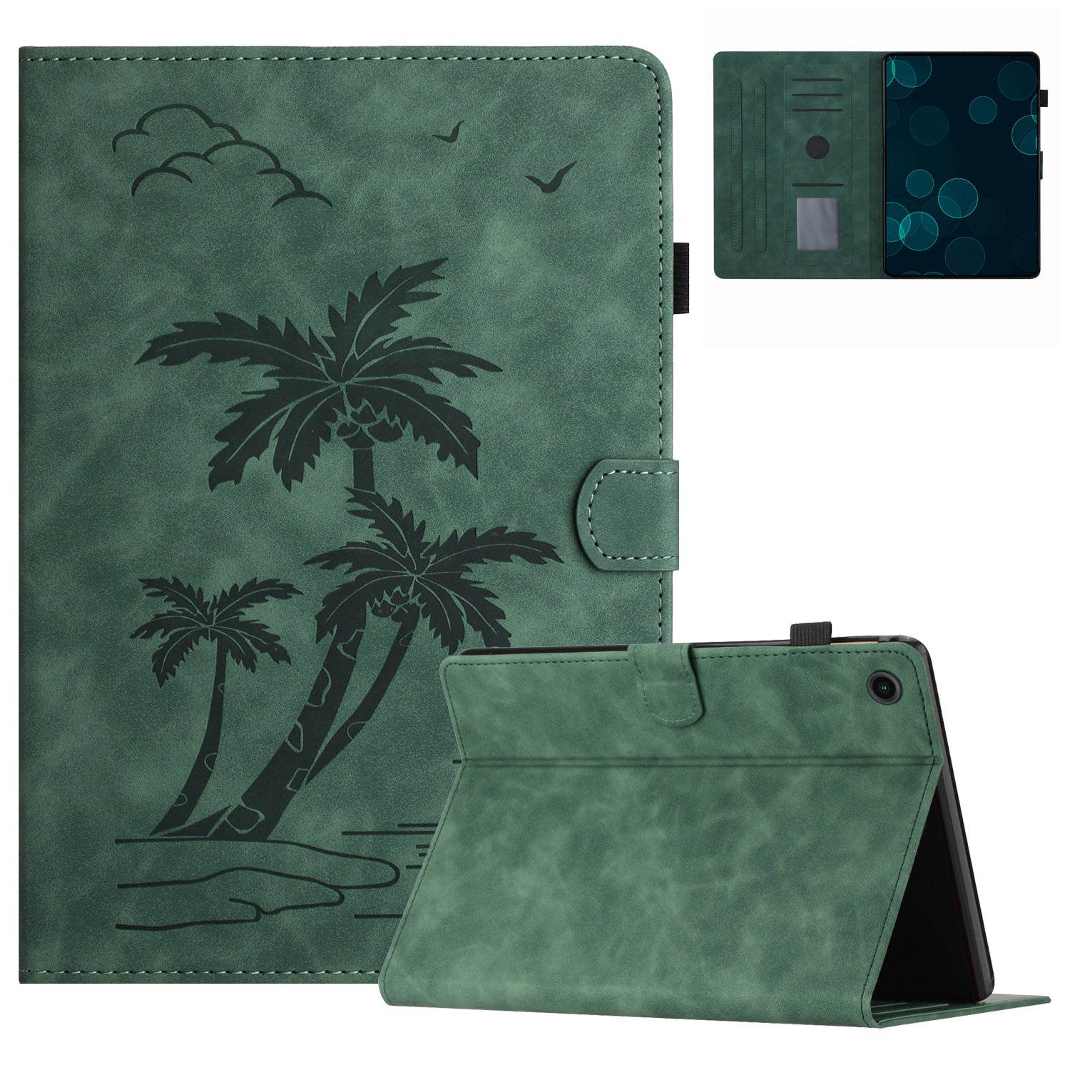 For Lenovo Tab M10 (Gen 3) Case Auto Sleep / Wake PU Leather Coconut Tree Pattern Tablet Cover