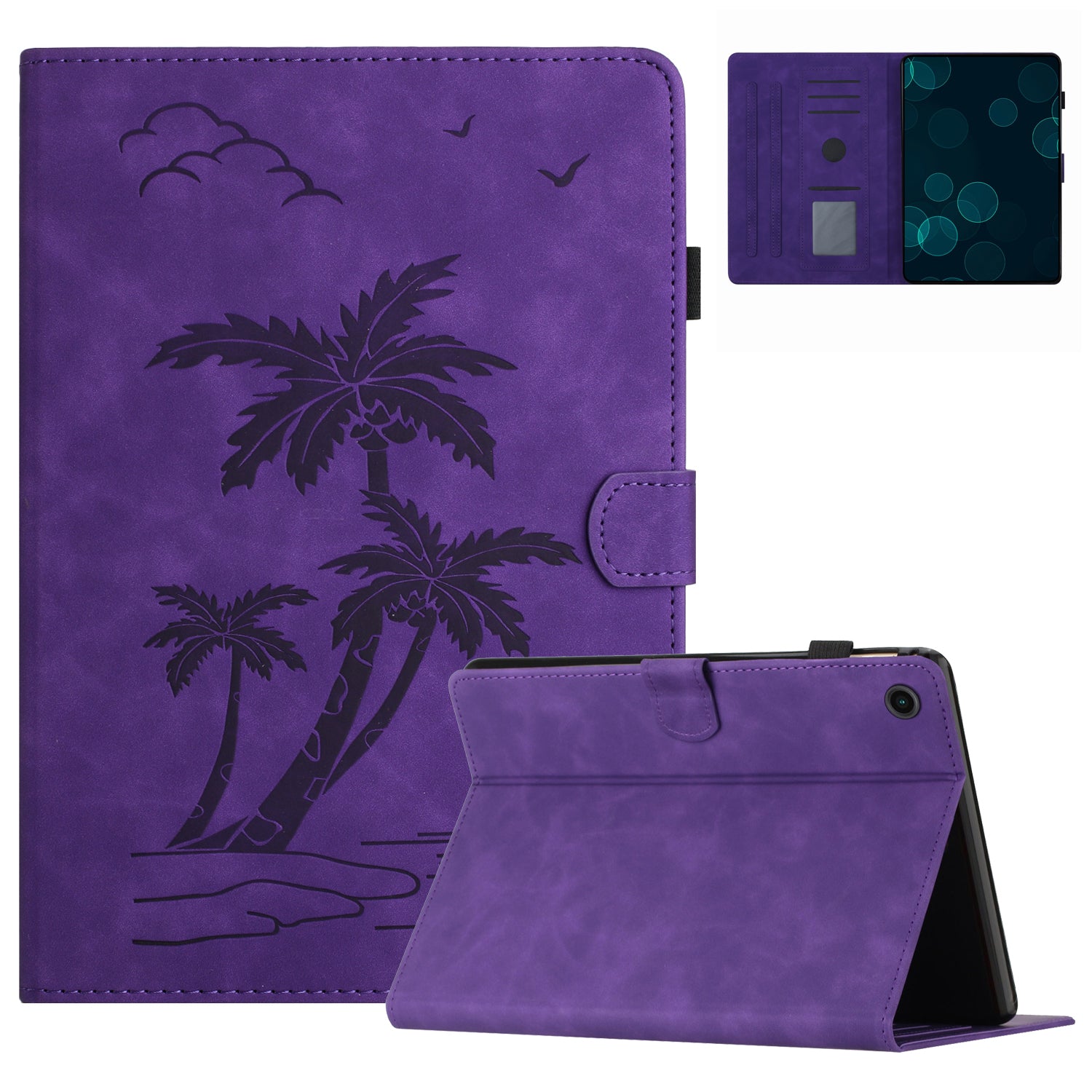 For Lenovo Tab M10 (Gen 3) Case Auto Sleep / Wake PU Leather Coconut Tree Pattern Tablet Cover