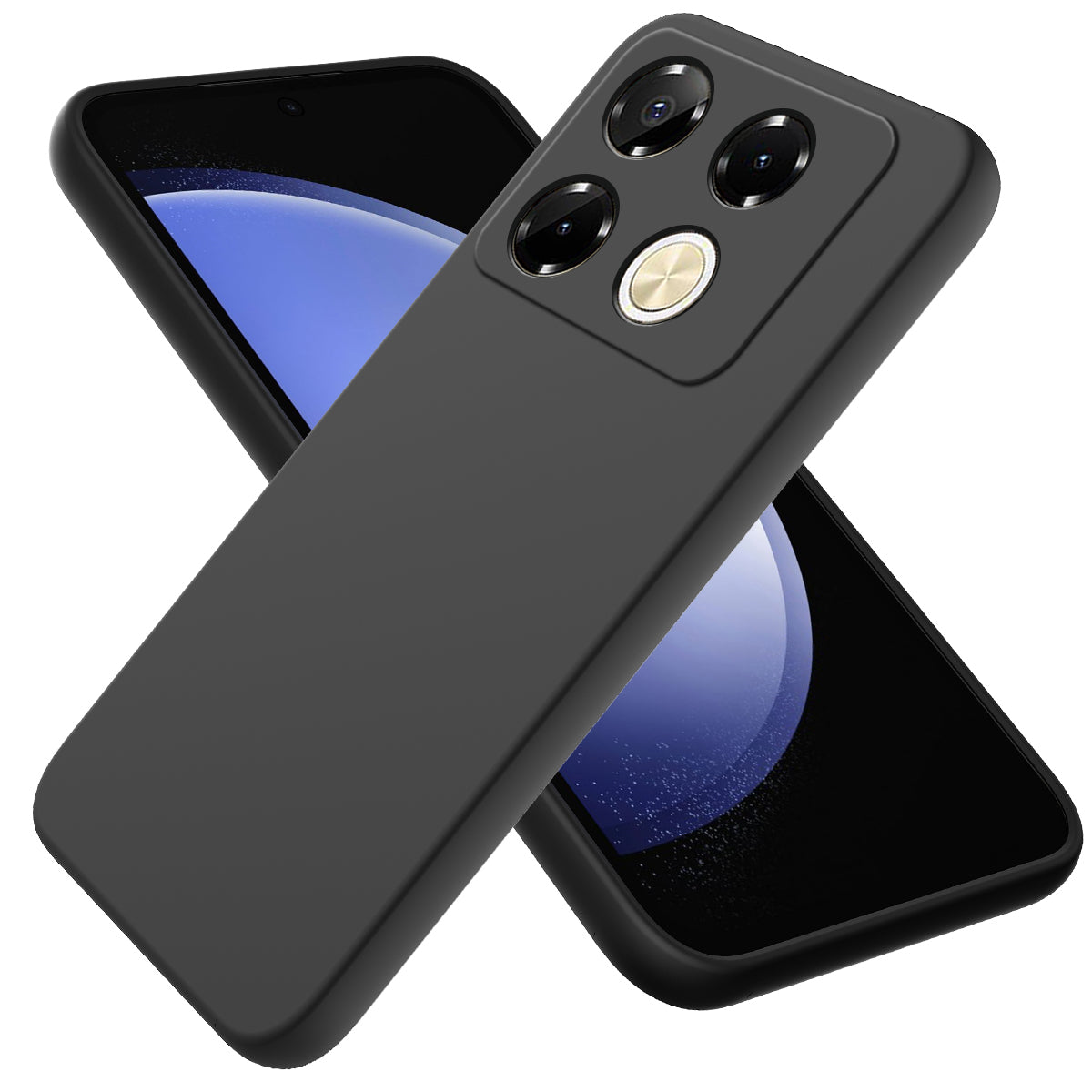 For Transsion Infinix Note 40 Pro 4G Case Liquid Silicone Scratch-proof Protective Shell with Hand Strap