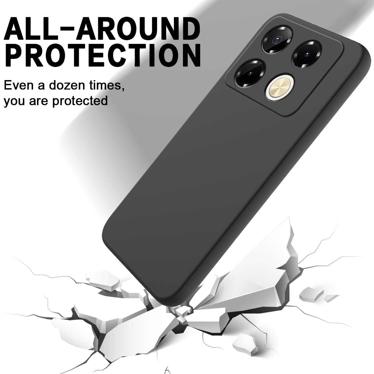 For Transsion Infinix Note 40 Pro 4G Case Liquid Silicone Scratch-proof Protective Shell with Hand Strap