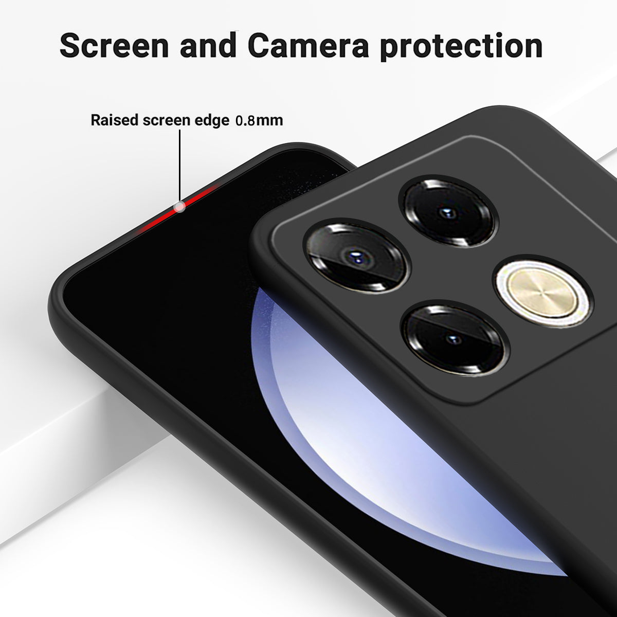 For Transsion Infinix Note 40 Pro 4G Case Liquid Silicone Scratch-proof Protective Shell with Hand Strap