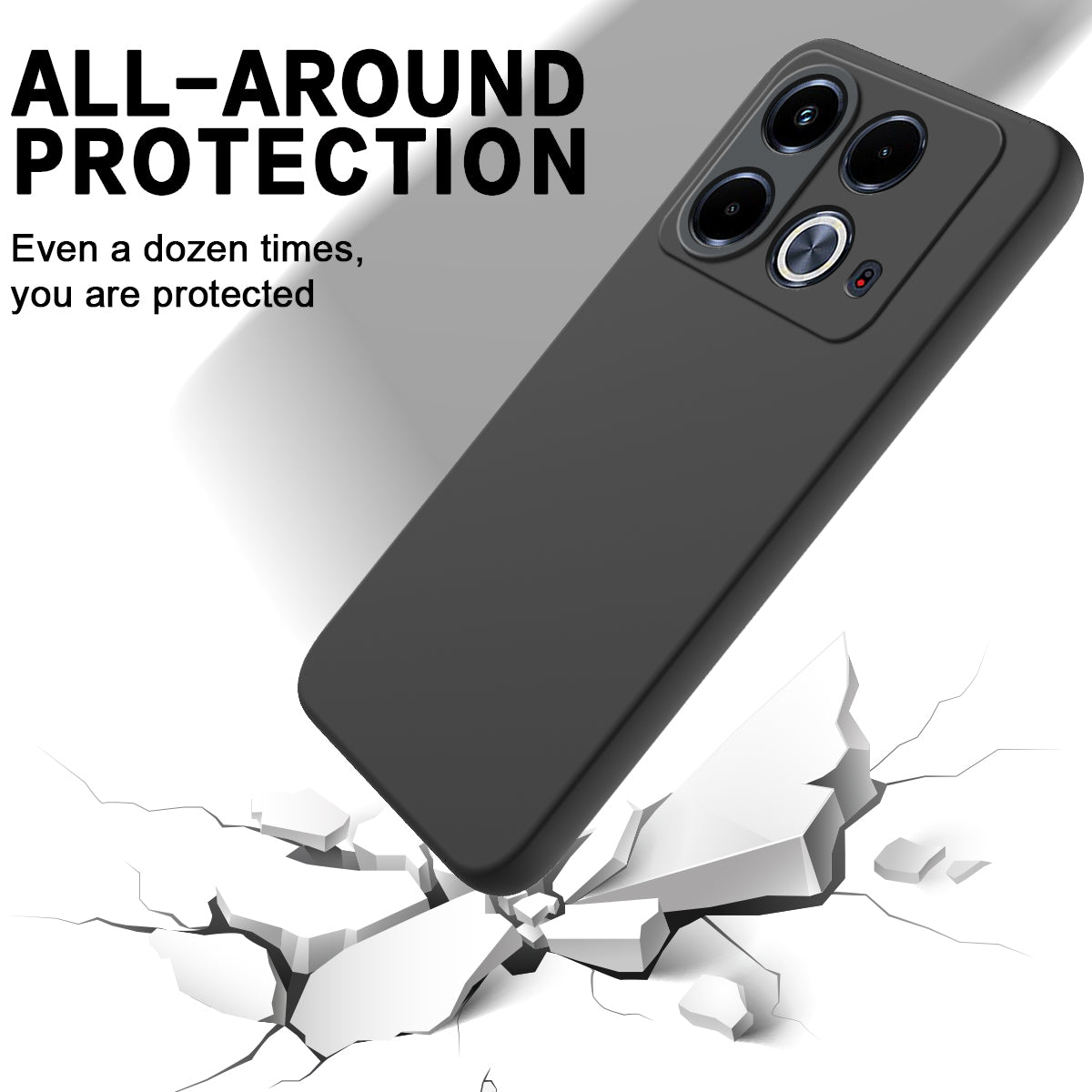 For Transsion Infinix Note 40 Case Anti-scratch Liquid Silicone Phone Cover with Hand Strap