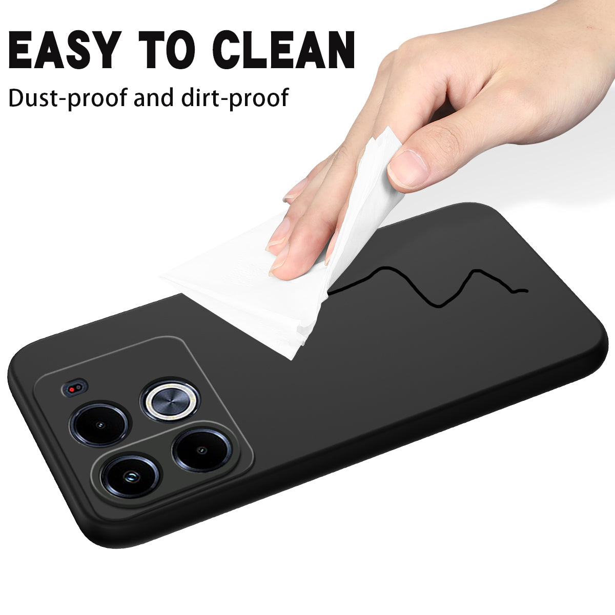For Transsion Infinix Note 40 Case Anti-scratch Liquid Silicone Phone Cover with Hand Strap