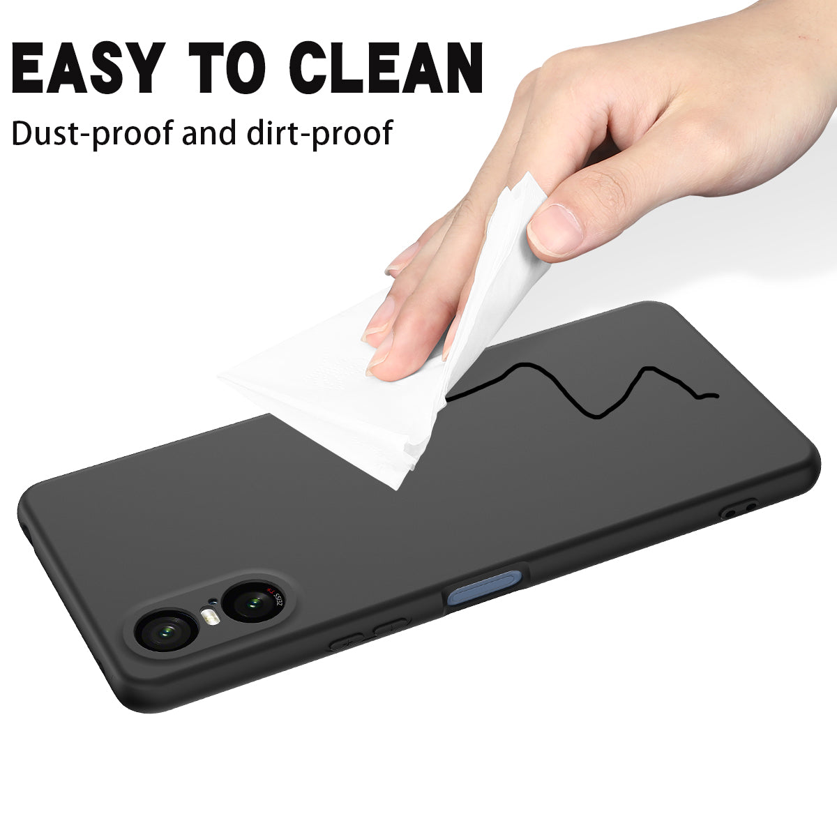 For Sony Xperia 5 VI Protective Case Liquid Silicone Drop-resistant Phone Cover with Hand Strap