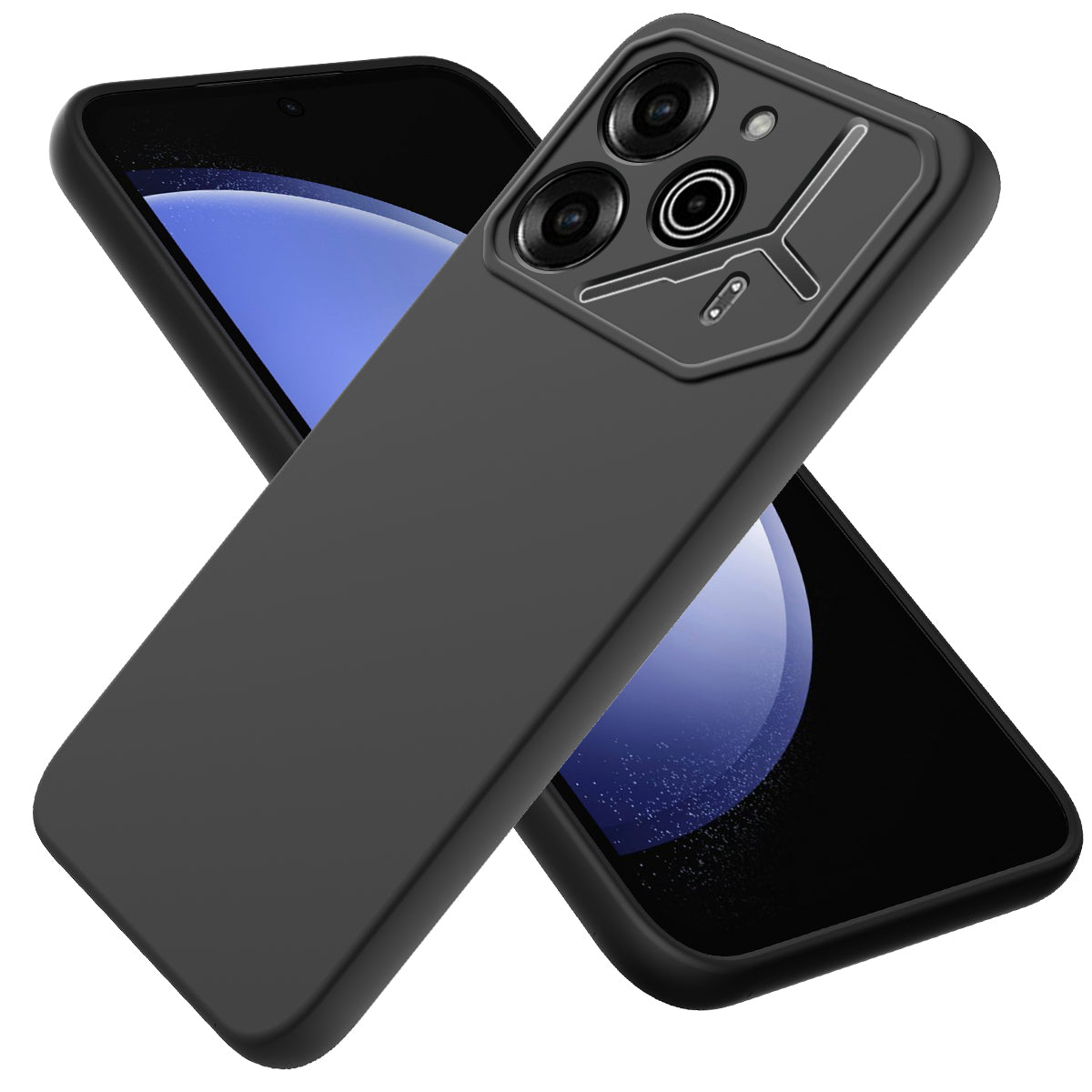 For Transsion Tecno Pova 6 Pro 5G Scratch Resistant Case Liquid Silicone Phone Cover with Hand Strap