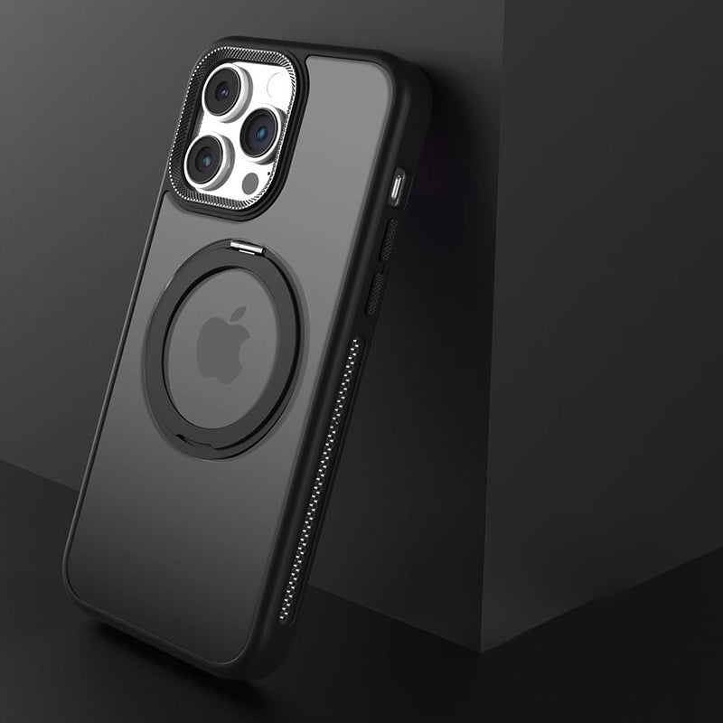 For iPhone 13 Pro Case Compatible with MagSafe PC+TPU Ring Kickstand Phone Cover