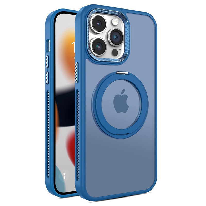For iPhone 13 Pro Case Compatible with MagSafe PC+TPU Ring Kickstand Phone Cover