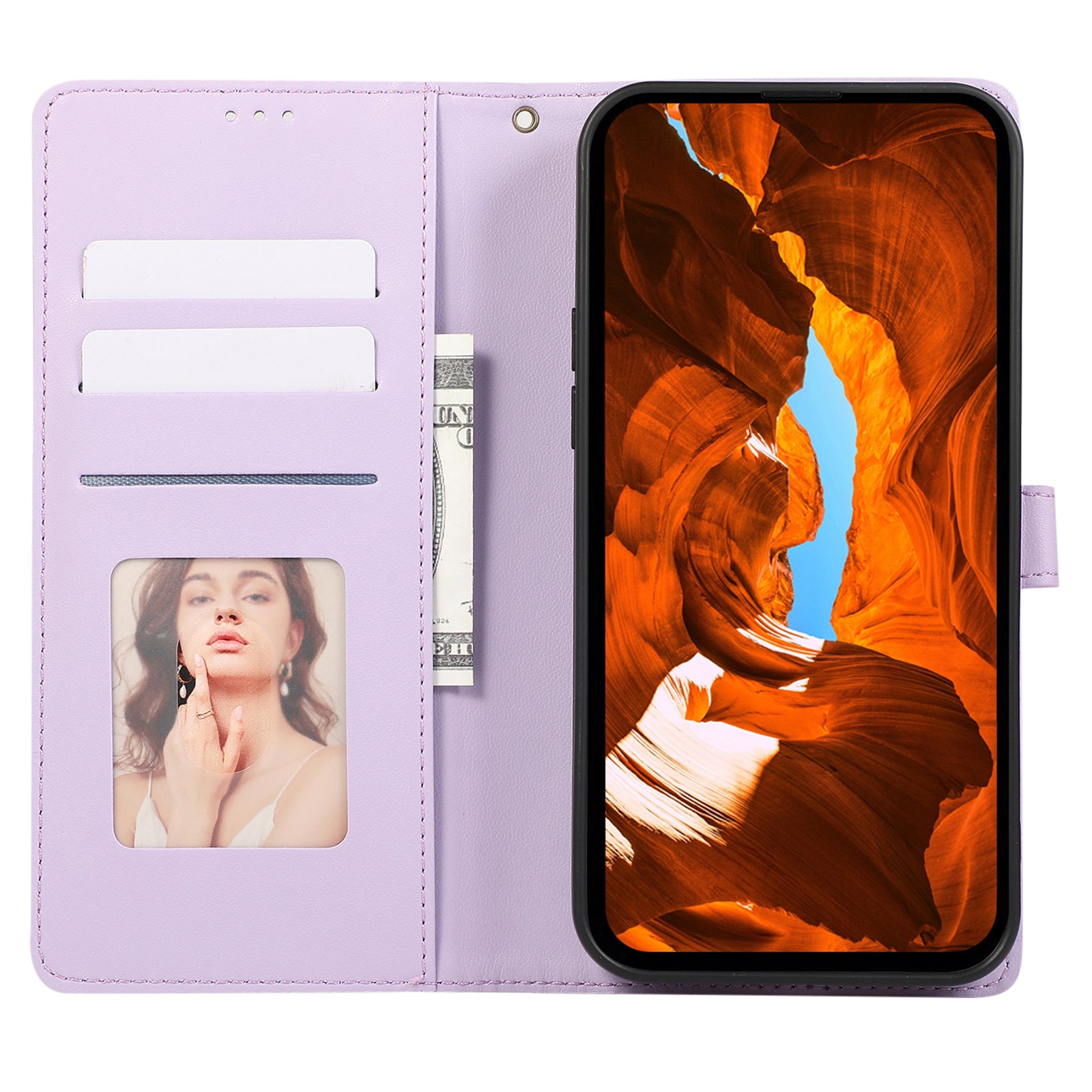 R20 for iPhone 13 Pro Max Leather Case Splicing Imprinted Rhombus Phone Wallet Anti-scratch Cover