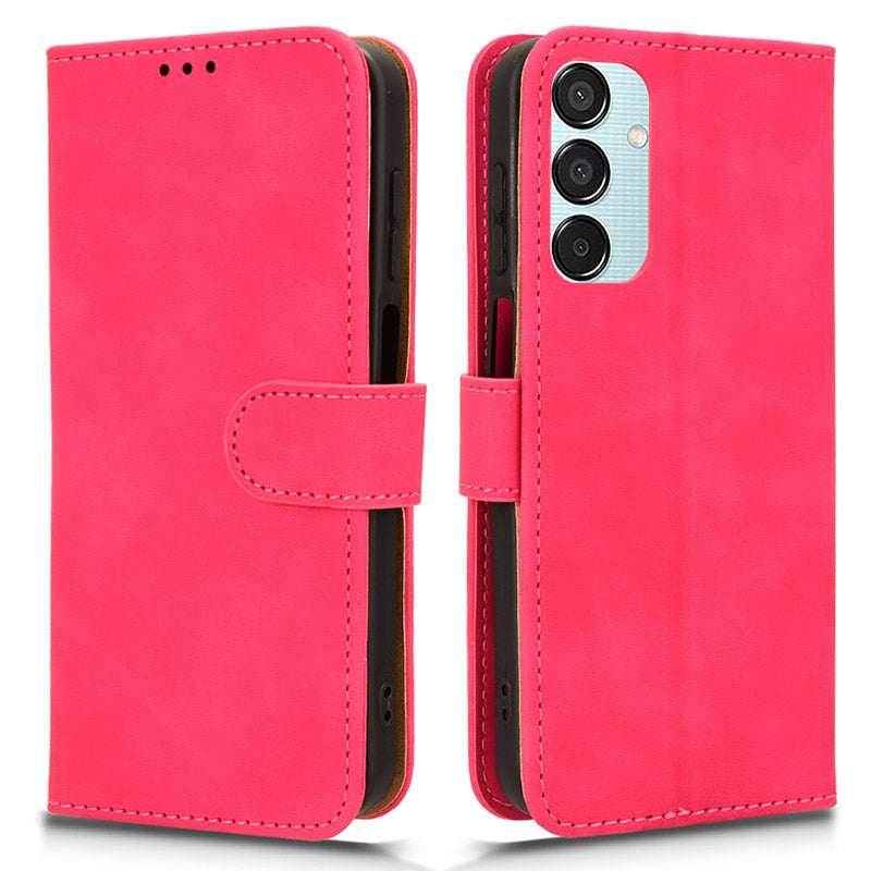 For Samsung Galaxy M15 5G Case Skin-Touch Leather Flip Stand Phone Cover