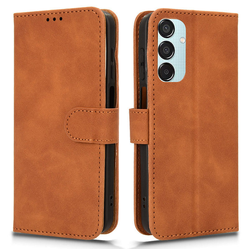 For Samsung Galaxy M15 5G Case Skin-Touch Leather Flip Stand Phone Cover