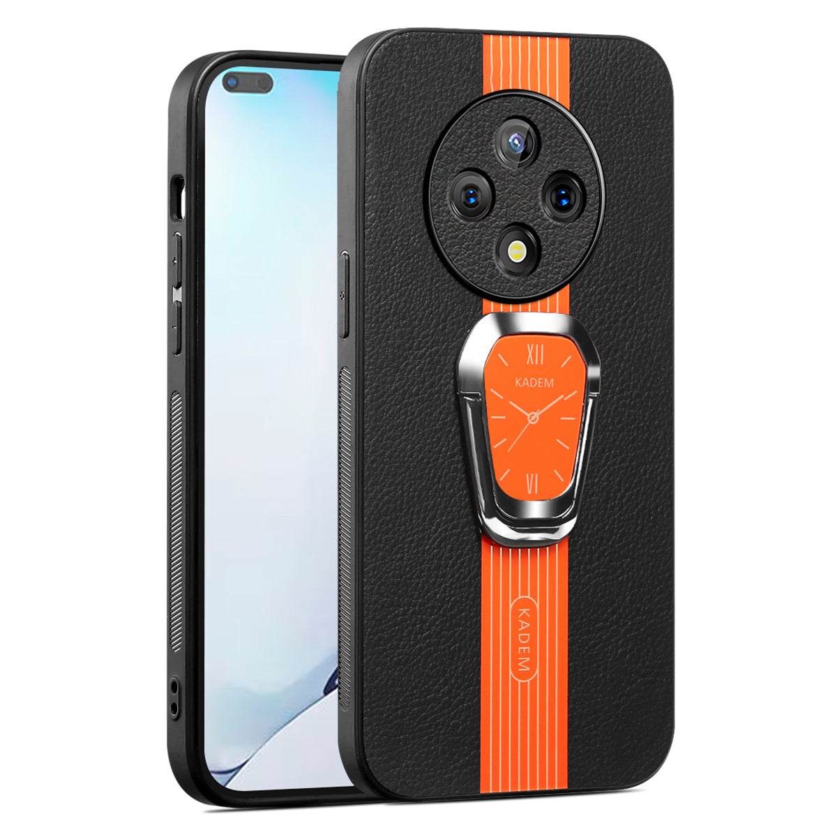 KADEM For Oppo A3 Pro 5G Case Leather Coated TPU+Acrylic Kickstand Phone Cover