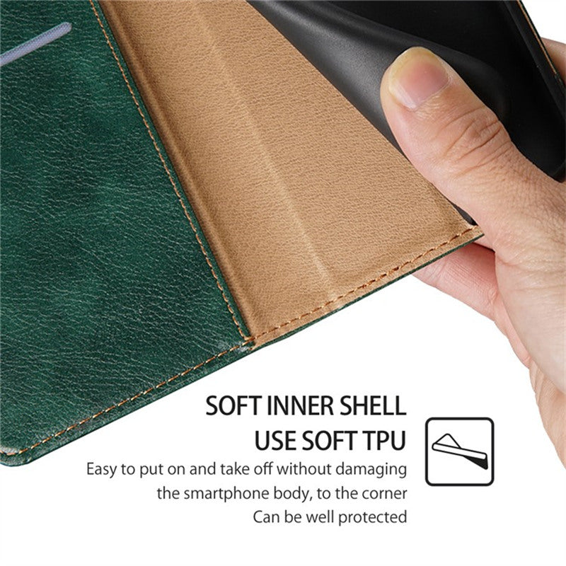 For Samsung Galaxy S24 Ultra Leather Case Magnetic Absorption Folio Stand Phone Cover