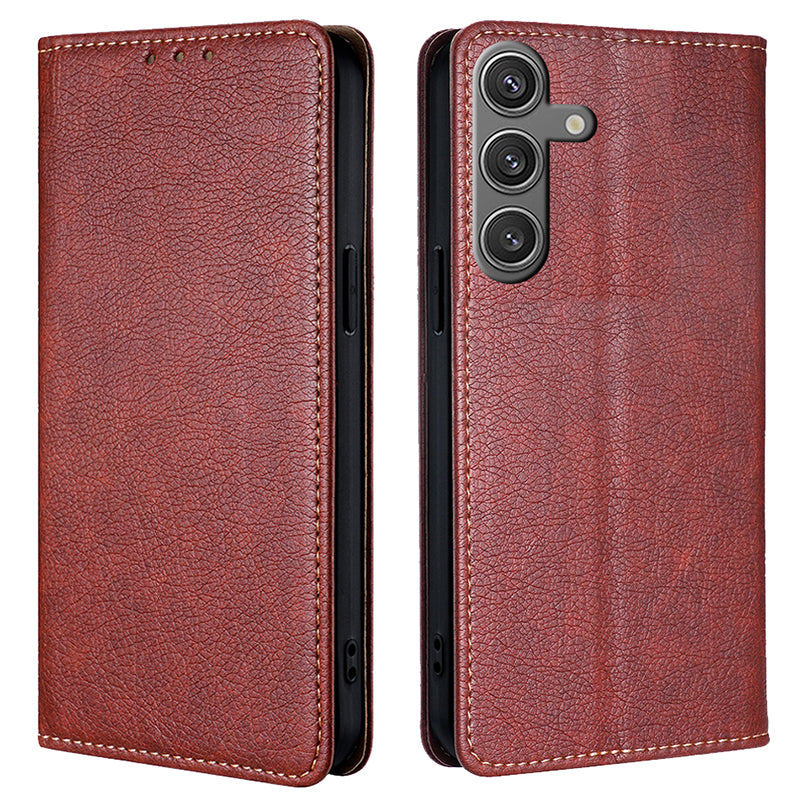 For Samsung Galaxy S24 Case Magnetic Absorption PU Leather Stand Folio Phone Cover