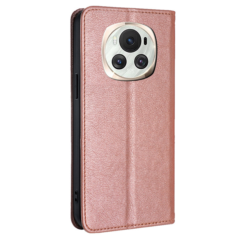 For Honor Magic6 5G Card Slots Case Anti-Dorp PU Leather Magnetic Phone Cover