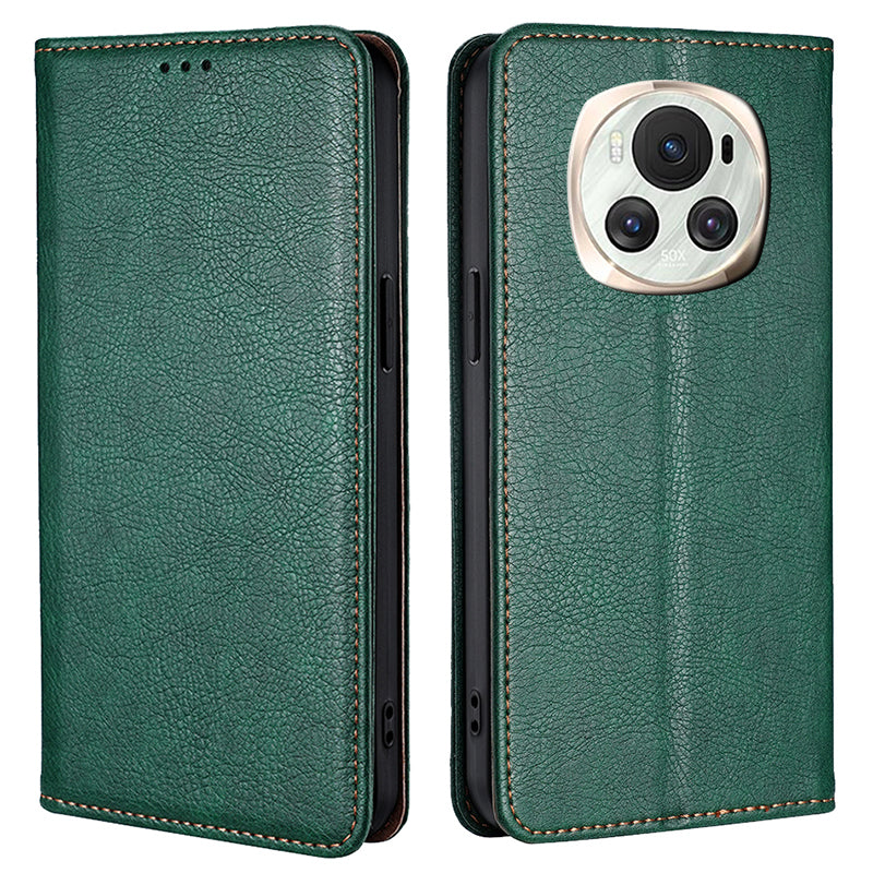 For Honor Magic6 5G Card Slots Case Anti-Dorp PU Leather Magnetic Phone Cover