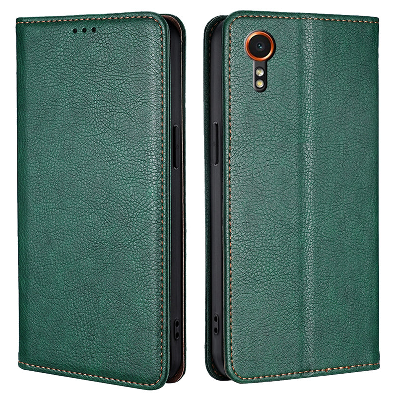 For Samsung Galaxy Xcover7 Magnetic Case Card Slots PU Leather Phone Cover