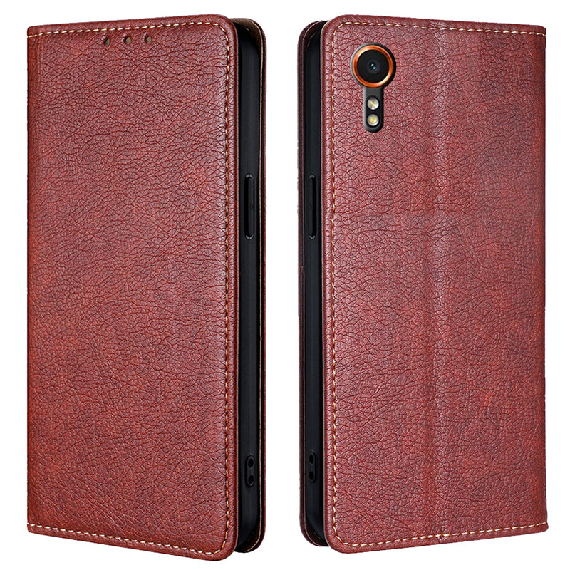For Samsung Galaxy Xcover7 Magnetic Case Card Slots PU Leather Phone Cover
