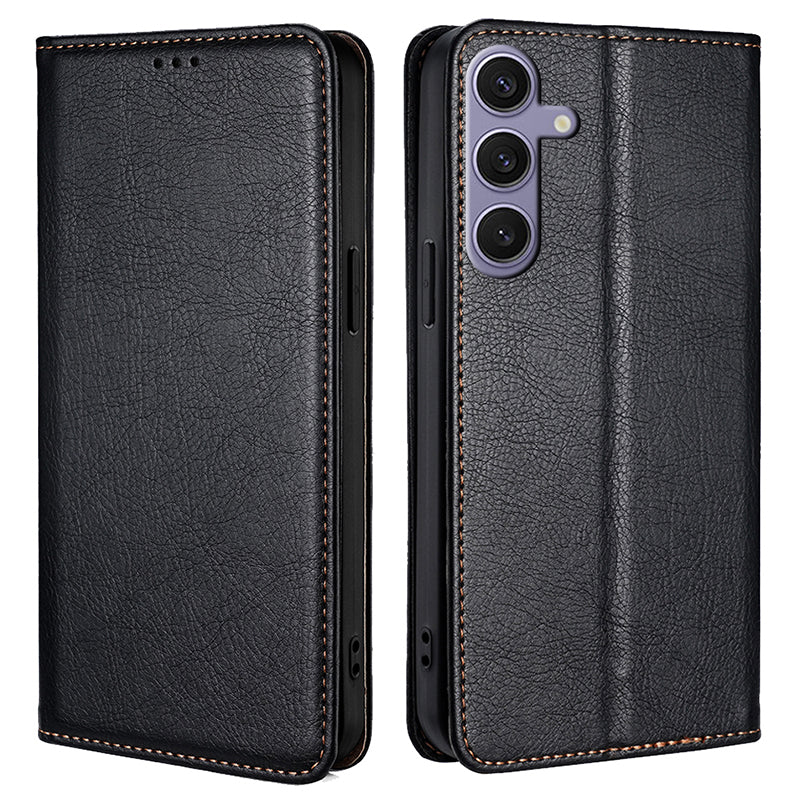 For Samsung Galaxy S23 FE Anti-scratch Case Wallet Card Slots PU Leather Magnetic Cell Phone Cover