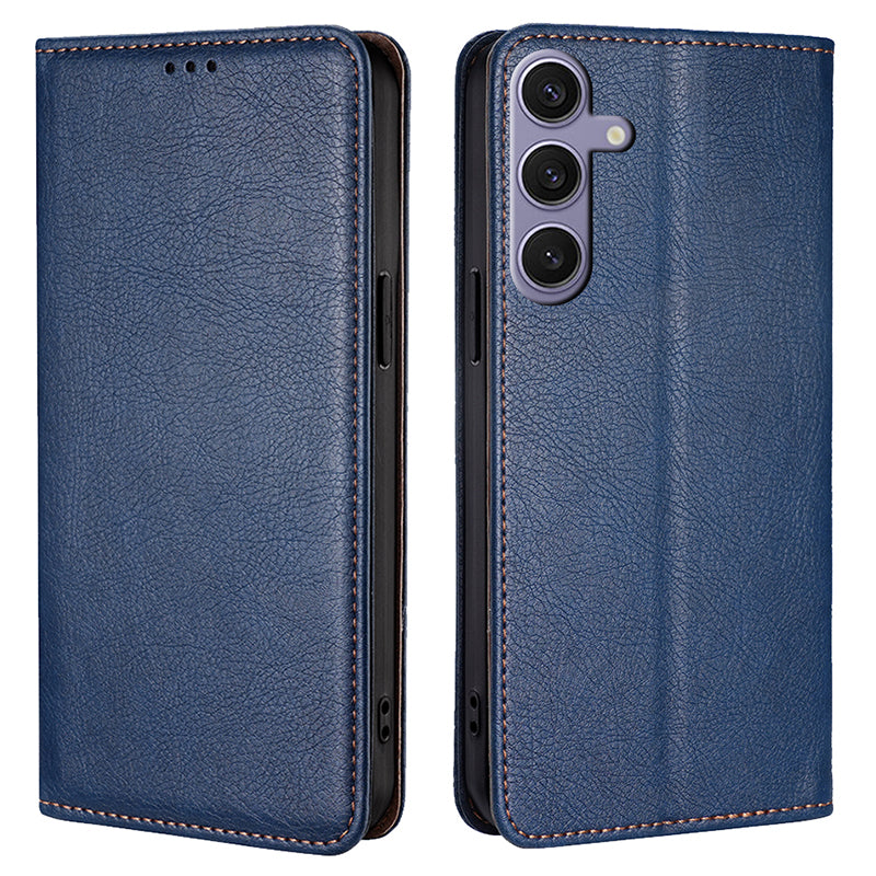For Samsung Galaxy S23 FE Anti-scratch Case Wallet Card Slots PU Leather Magnetic Cell Phone Cover