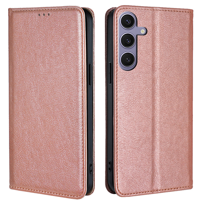For Samsung Galaxy S23 FE Anti-scratch Case Wallet Card Slots PU Leather Magnetic Cell Phone Cover