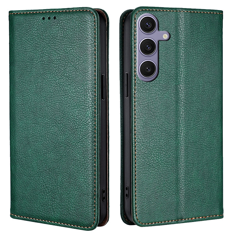 For Samsung Galaxy S23 FE Anti-scratch Case Wallet Card Slots PU Leather Magnetic Cell Phone Cover
