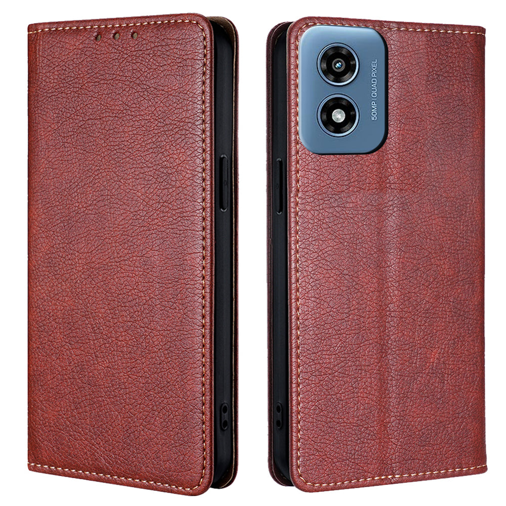 For Motorola Moto G Play (2024) 4G Case Wallet Leather Phone Cover Magnetic Closing