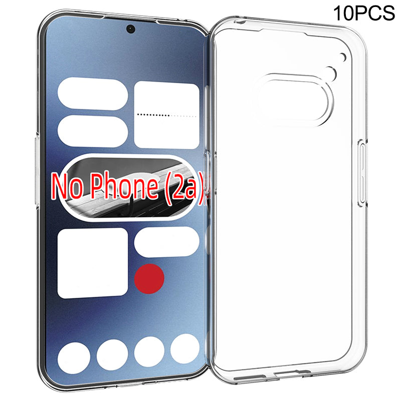 10Pcs / Pack For Nothing Phone (2a) Case Watermark-Free Anti-scratch Clear TPU Phone Cover