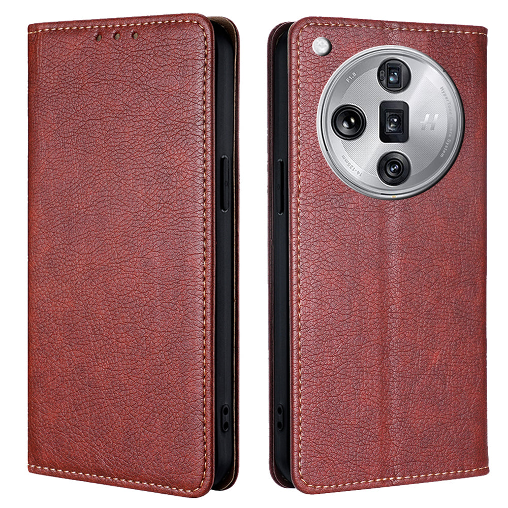 For Oppo Find X7 Ultra Wallet Case PU Leather Magnetic Closing Phone Cover