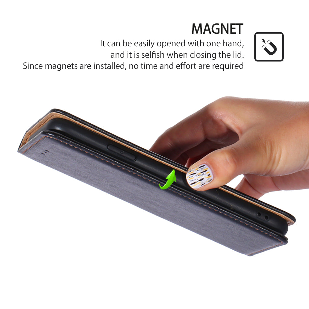 For Realme GT5 Pro 5G Case Leather Magnetic Closing Solid Color Phone Cover