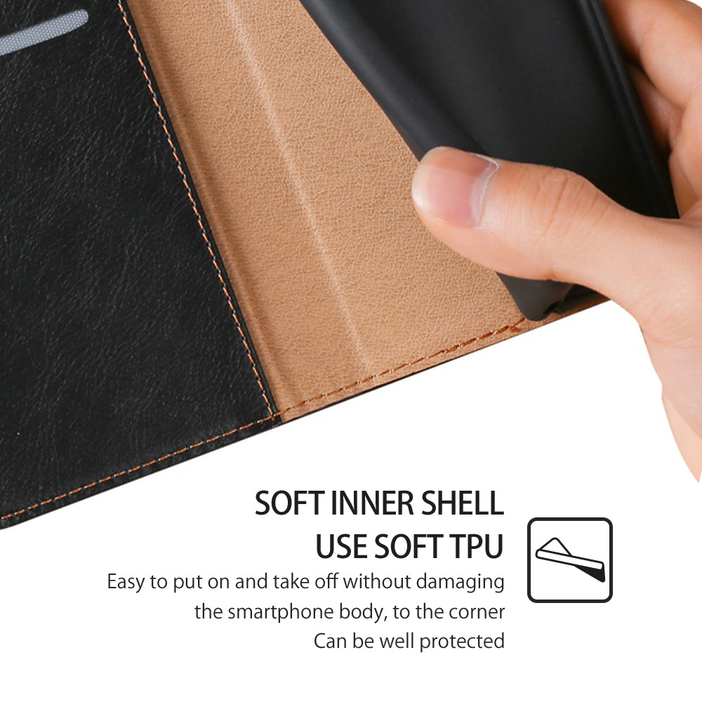 For Realme GT5 Pro 5G Case Leather Magnetic Closing Solid Color Phone Cover