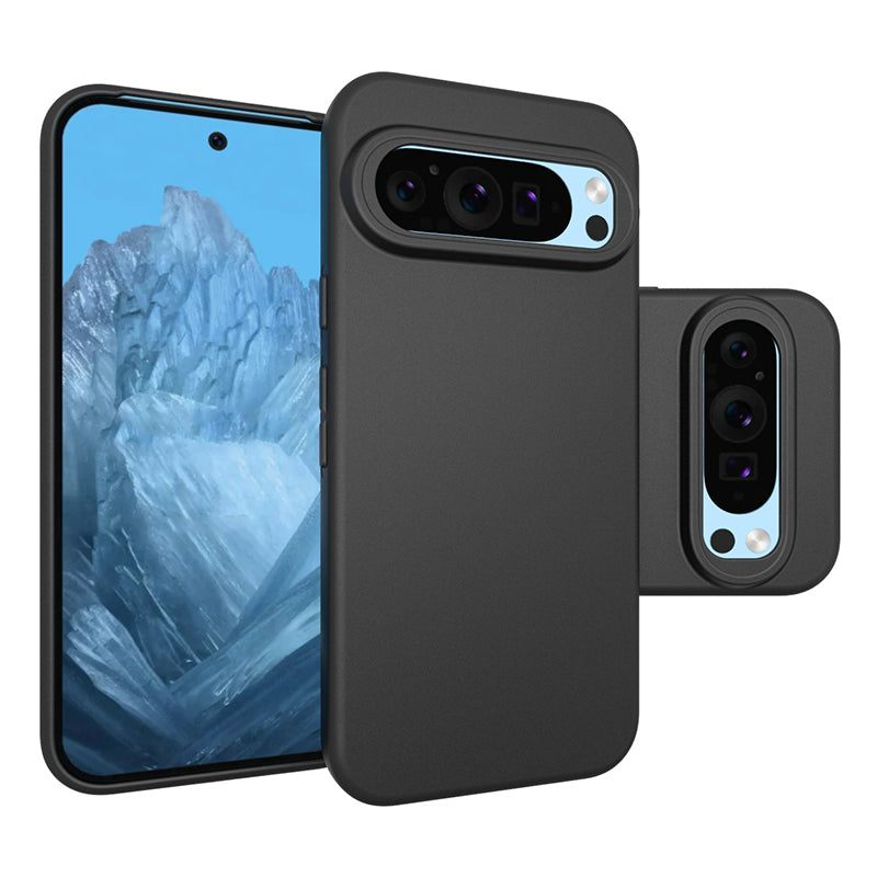 10Pcs / Set for Google Pixel 9 Matte Mobile Phone Case Black TPU Shockproof Phone Back Cover