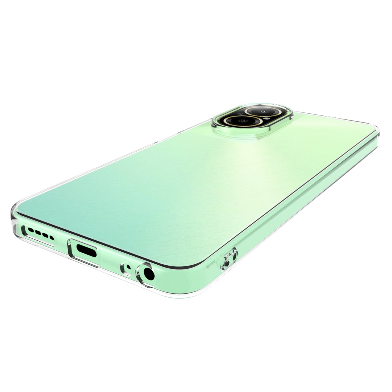 10Pcs / Pack For Realme C67 4G Case Watermark-Free Anti-drop TPU Phone Cover with Lanyard Hole