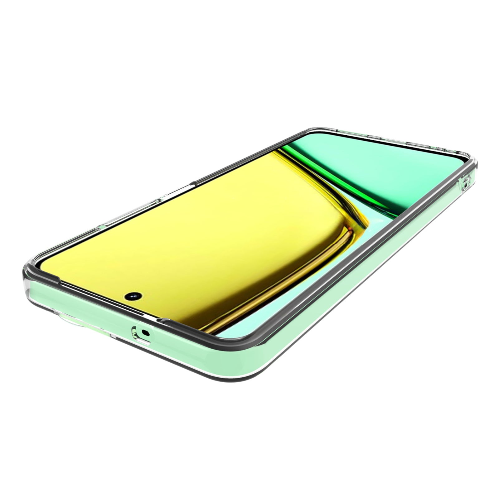 10Pcs / Pack For Realme C67 4G Case Watermark-Free Anti-drop TPU Phone Cover with Lanyard Hole