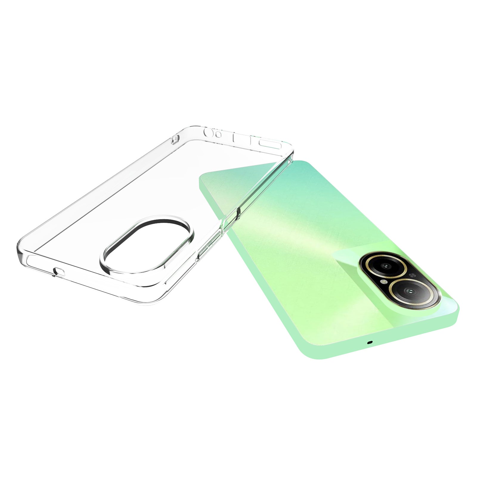 10Pcs / Pack For Realme C67 4G Case Watermark-Free Anti-drop TPU Phone Cover with Lanyard Hole