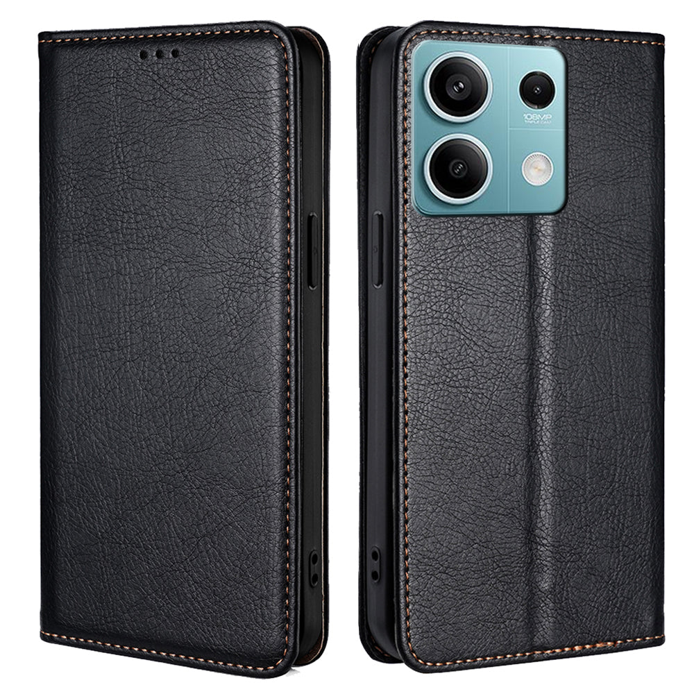 For Xiaomi Redmi Note 13 4G Wallet Case Leather Phone Cover with Magnetic Closure